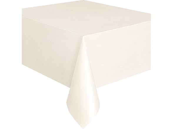 Lavender Solid Rectangular Plastic Table Cover