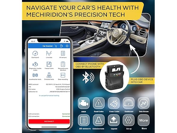 Mechiridion Bluetooth OBDII Scanner