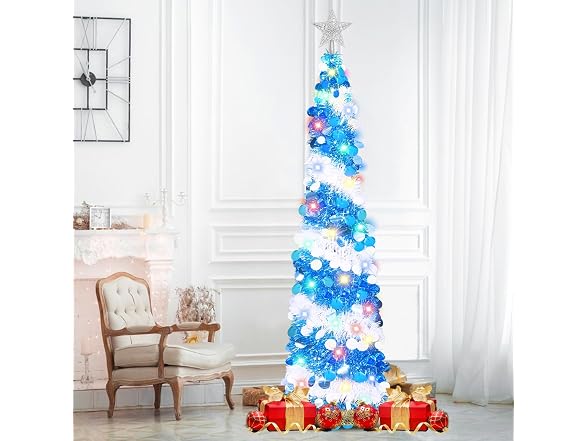 Dual Color Change&Timer 5Ft Blue Pop Up
