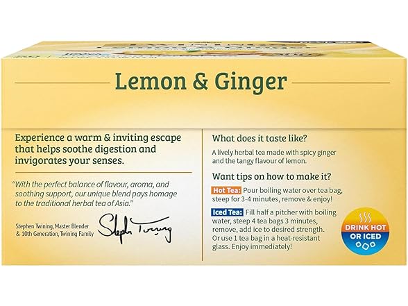 50CT Lemon & Ginger Herbal Tea