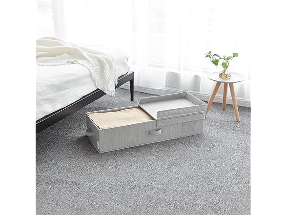 JS HOME Foldable Under Bed Organizer Gray