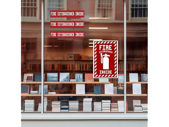 Fire Extinguisher Warning Signs 12pc