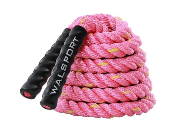 Weighted Jump Rope for Fitness (pink, 3.5 LBS)