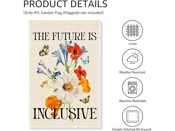Gkodw Future is Inclusive Garden Flag