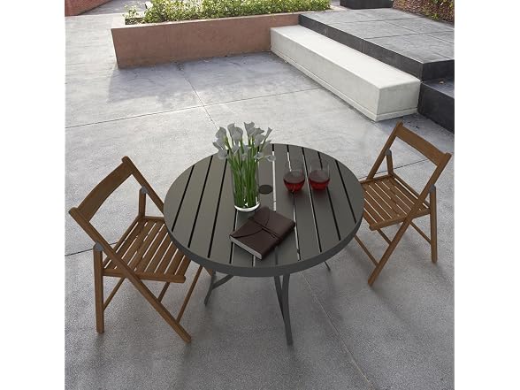 Four Seasons Courtyard Palermo Aluminum Slat Top Dining Table