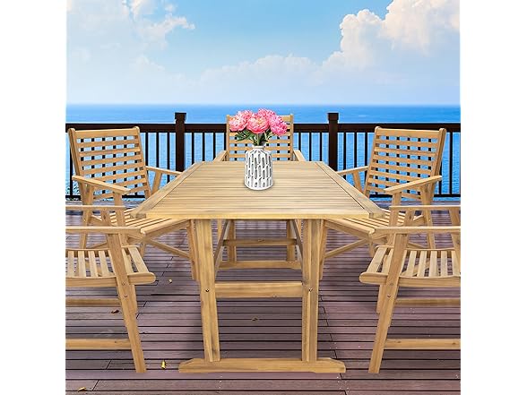 Sunnydaze Decor BOD-6251 Hatteras Acacia Table Brown