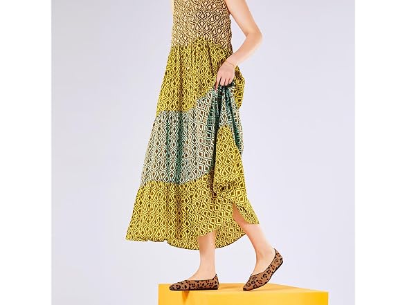 Pointed Toe Knit Flats, Leopard 8.5