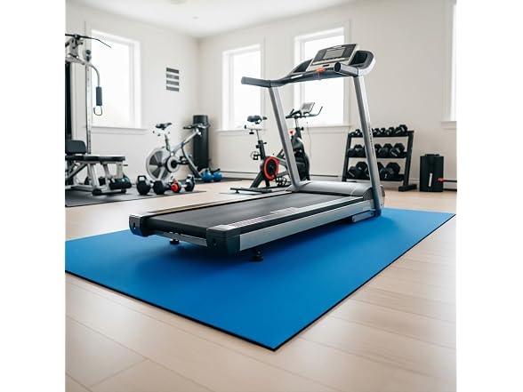 Rubber-Cal Treadmill Mats - 5mm x 4ft x 7ft - Light Brown