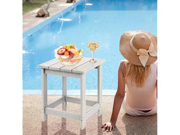LZRS Square Patio Side Table Sand