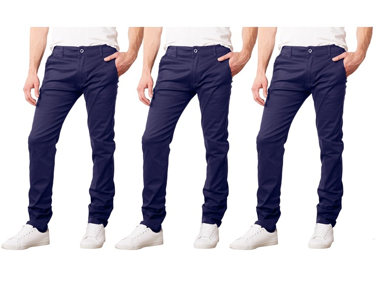 GBH WC-----(3Pack) - J/MSTP-8500 / NV-NV-NV / 30 30 2 & 3Pk Mens Flex Stretch Twill Pants Navy x3