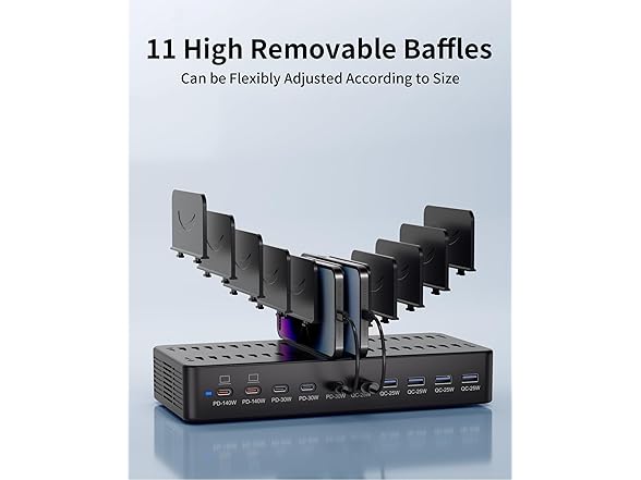 10-Port USB C Fast Charger Station | 600W