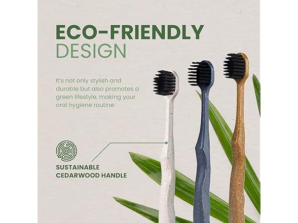 6PK Pursonic Wide Brush Head Charcoal Toothbrush