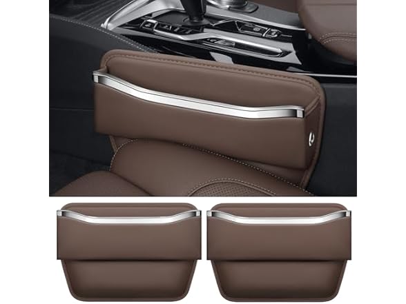 HALOYIVGO Car Seat Gap Filler - 2pk Brown