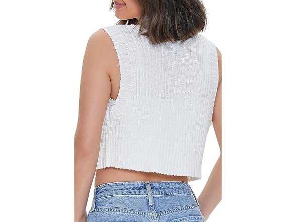Forever 21 (M) Cropped Sweater-knit Vest