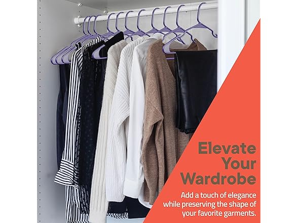 Purple Plastic Hangers 20 Pack