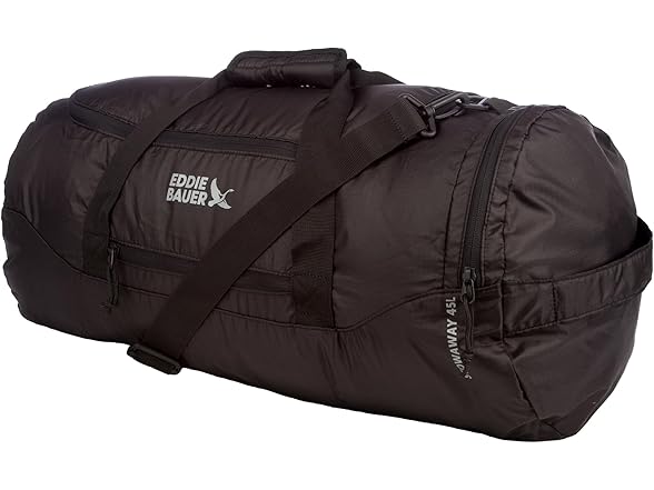 Eddie Bauer Stowaway Packable Duffel Bag, Dark Smoke