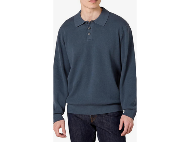 Amazon Essentials Men's Relaxed-Fit Knit Polo Sweater, Navy, X-Large