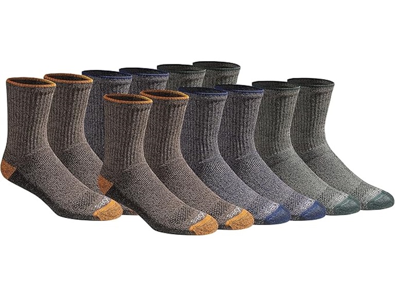 Dickies Men's Dri-Tech Mid-Crew Comfort Length Moisture Control Socks