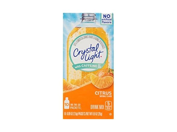 10CT Crystal Light Sugar-Free Energy Citrus Drink