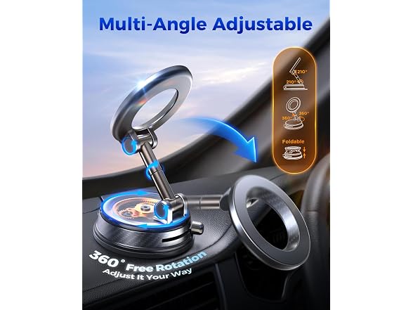 OBCPD Magnetic Car Phone Holder Black