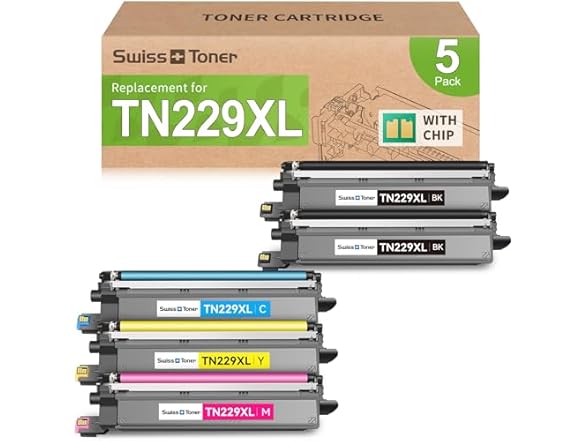 TN229XL Toner Cartridges 5 Pack