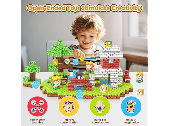 Matchtiles 100 PCS Magnetic Building