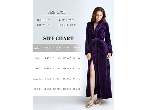 Artfasion Women (Large-X-Large) Long Flannel Robes