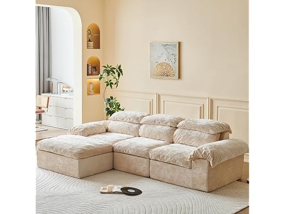 Ayovoch 115.7" Cloud Couch, Boneless Couch, Sectional
