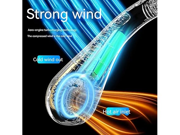 Generic Portable Neck Fan, USB Rechargeable Personal Fan