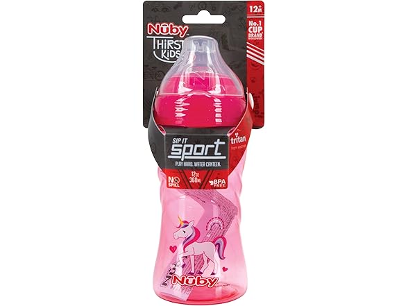 Nuby Thirsty Kids No Spill Sip-It Sport Tritan Travel Cup