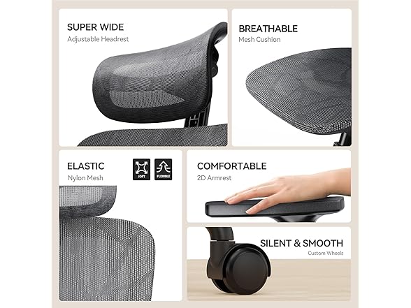 NOBLEWELL BC077025030064 Ergonomic office chair (Open Box)