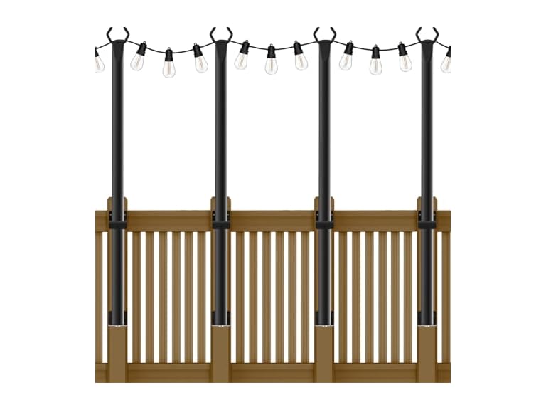 NUERPO 5FT String Light Poles 4-Pack