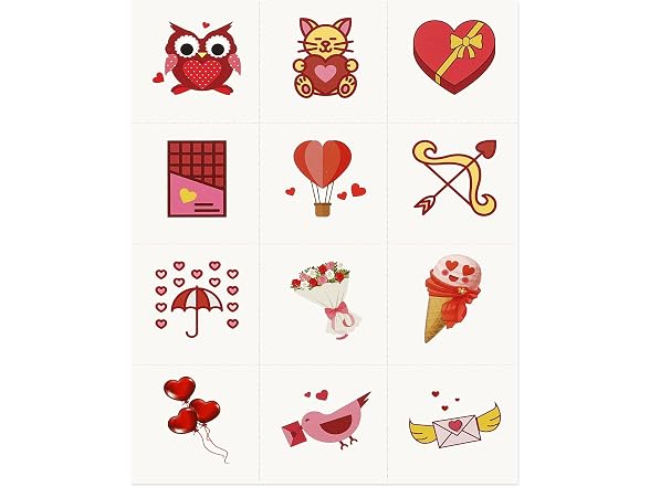 Valentine’s Day Bingo Game for Kids, Bingo Cards
