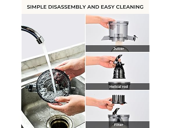 SUSTEAS Whole Fruit Cold Press Juicer