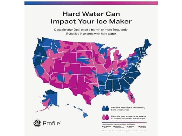 GE Profile Opal 2.0 Ultra Nugget Ice Maker with Scale Black