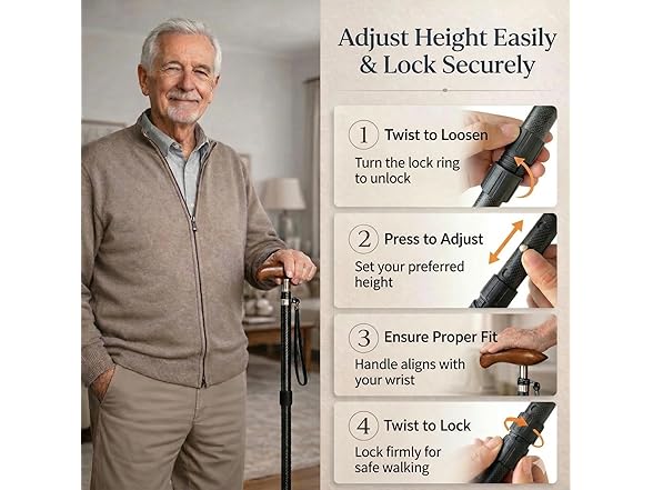Carbon Fiber Folding Walking Cane