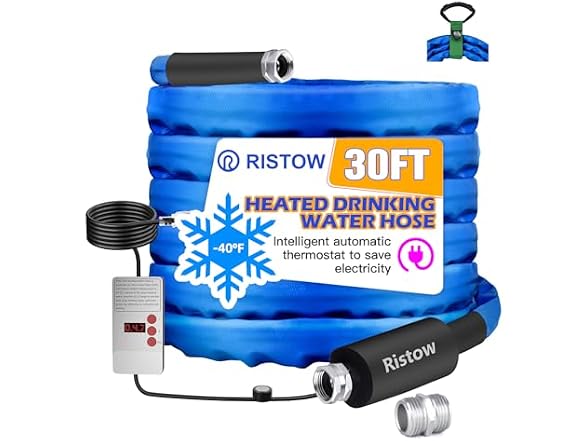 30ft RV Heated Water Hose to -40F