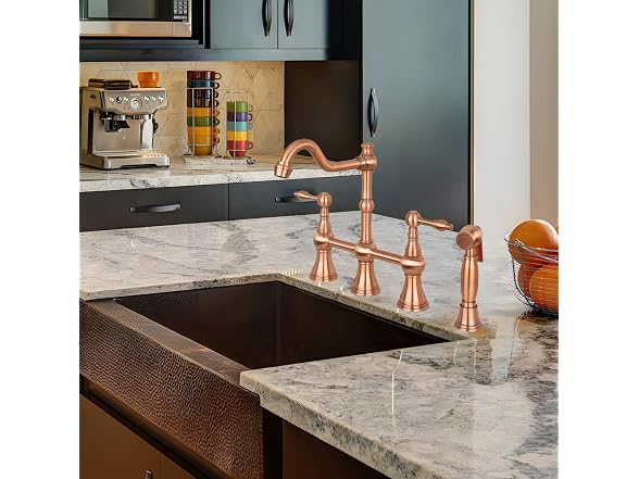 Akicon Copper 8-3/8 Inch High Arc Two-Handles Brid