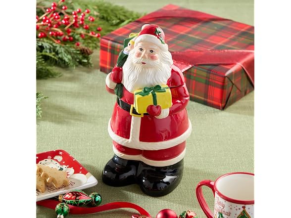Cerified International Santa’s Retro Christmas Cookie Jar