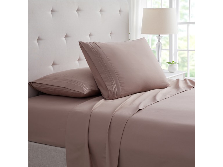 Bamboo 4 Piece 1800 Count Luxury 3-Line Embroidered Sheet Sets