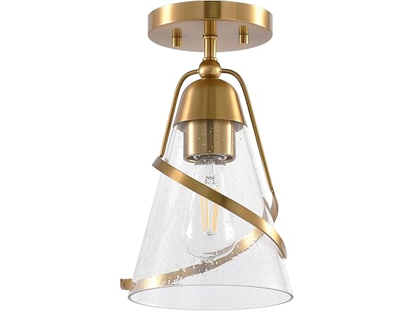 Parrot Uncle C3007 Small Gold Flush Mount Ceiling Light