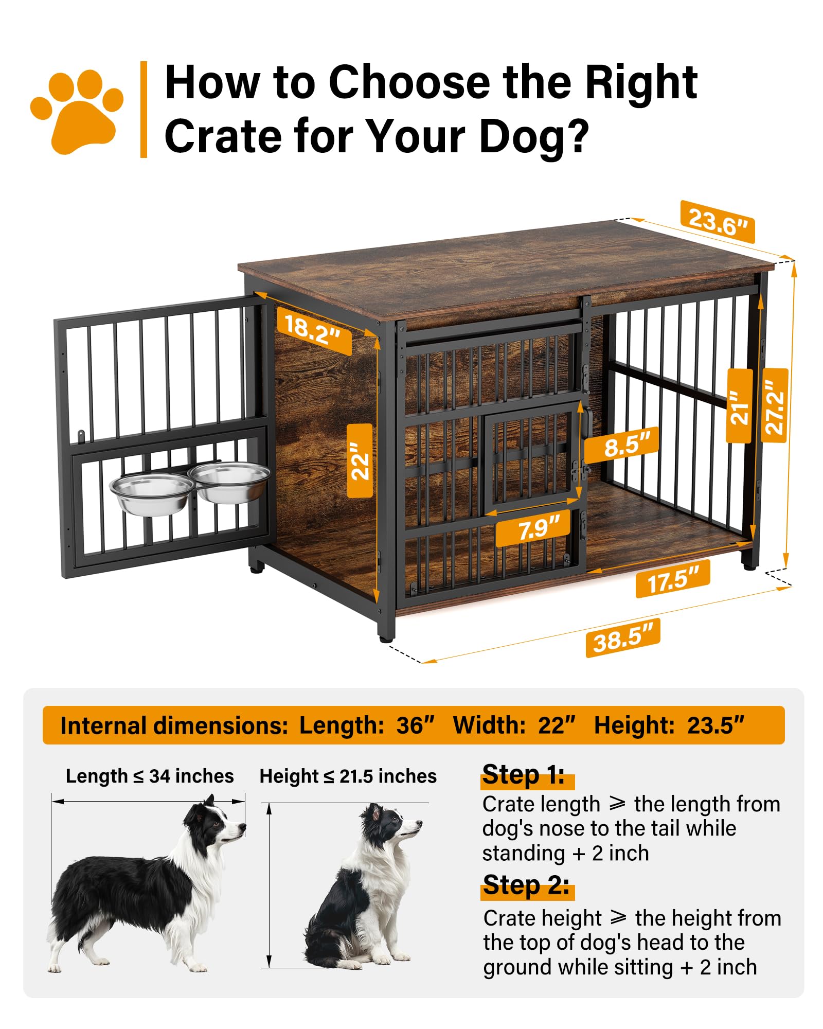 Dog Crate Furniture Sliding Barn Door - Gallery 7