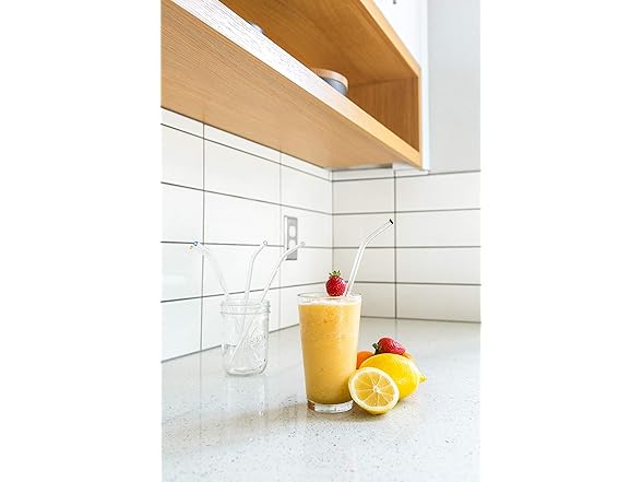 Extra-Wide 10mm Reusable Glass Drinking Straws