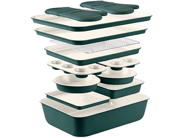 Nonstick Stackable Bakeware Set, 13 Pcs