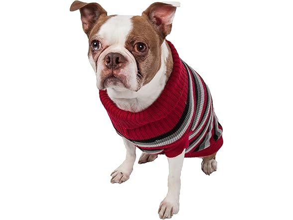 Pet Life ® Polo-Casual Knit Pet Sweater