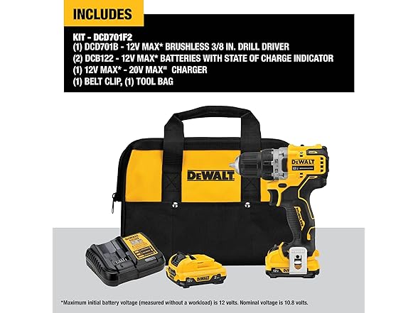 DEWALT DCD701F2 Cordless Driver Driver Kit