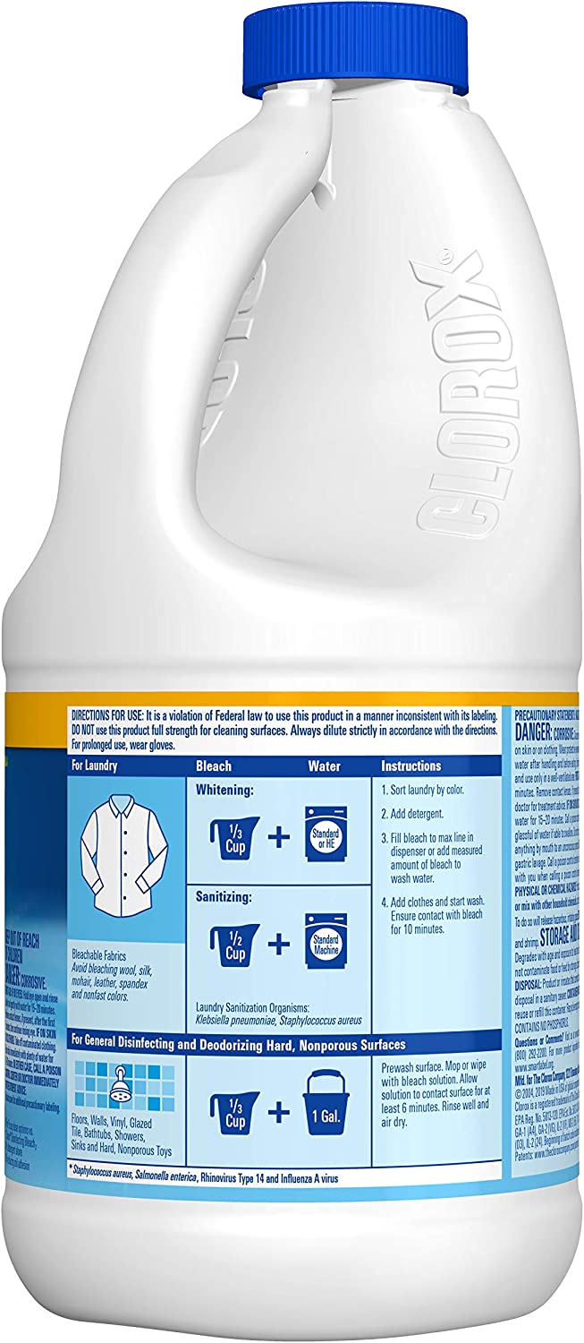 (6 or 12-Pack) Clorox Disinfecting Bleach 43ozs - Gallery 24