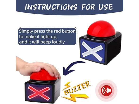 KiViRap Talent Show Game Answer Buzzer Set of 3