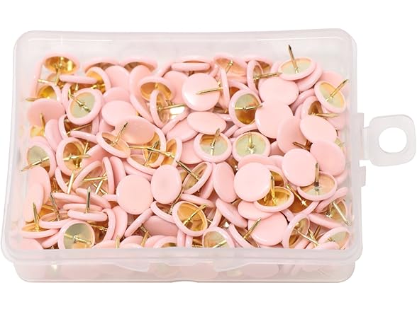 VAPKER 200 PCS Thumb Tacks Candy Pink