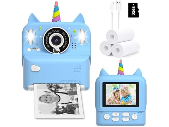 NXKEKENX Instant Print Camera for Kids